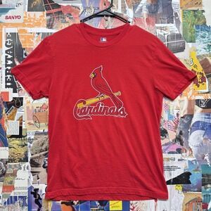 St Louis‎ Cardinals MLB Baseball Red T Shirt Medium Cotton